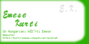 emese kurti business card